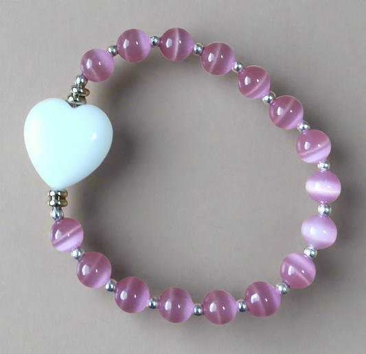 "Cat Eye" rosa / Corazón Jade